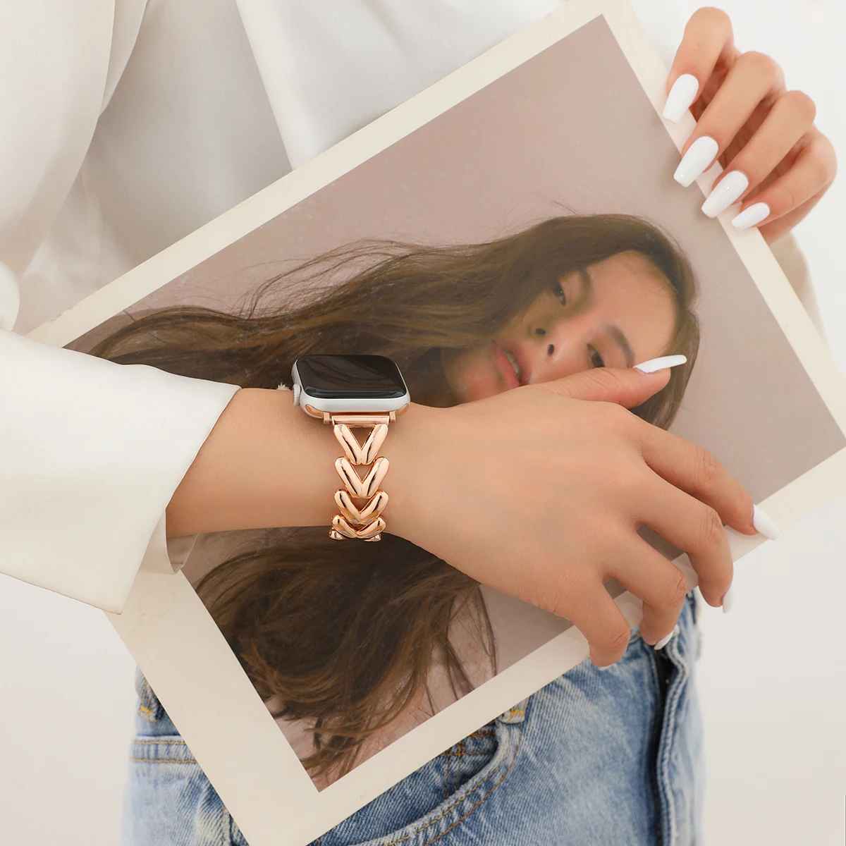 Heart Shaped Bracelet Watch Band